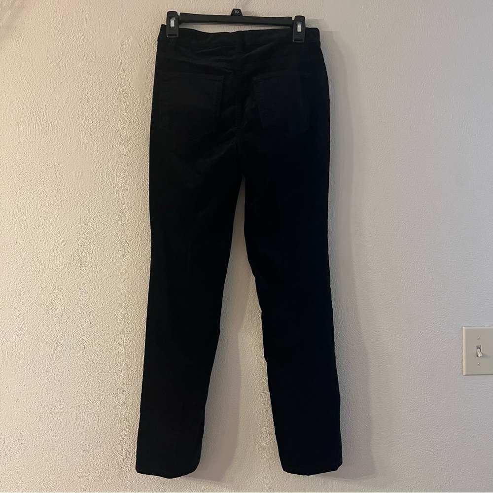 Talbots Black Velveteen Straight Leg Pant - Size 0P - Picture 3 of 6